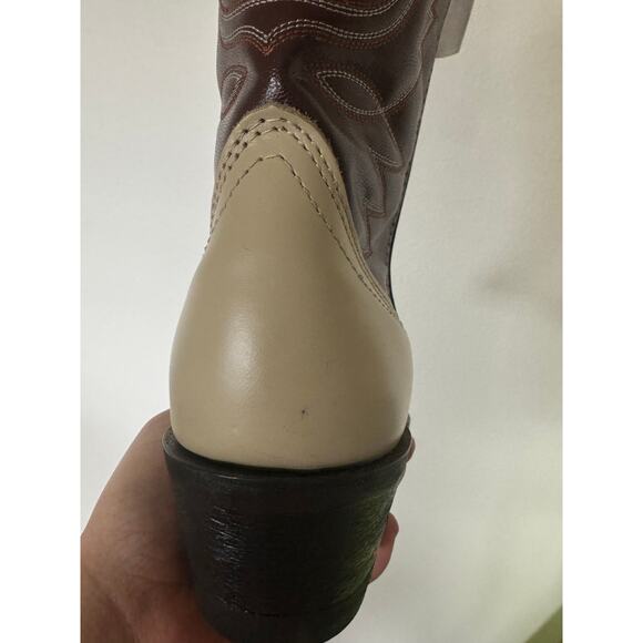 Laredo Bone Lizard Print Wingtip Boots 61161 Size 8 main image 14